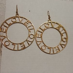 Love hoop earrings